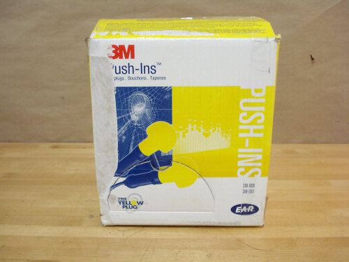 3M PUSH-INS 318-1001 Cord Ear Plugs, 28dB, Reusable, 100 Pairs | (41A)