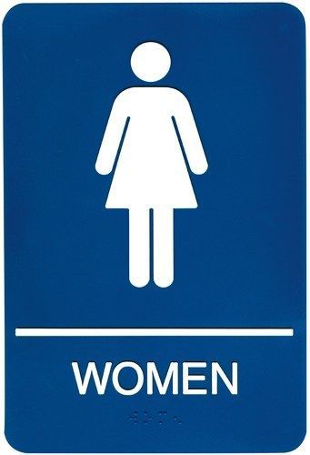 Headline Sign 5210 ADA Women&#039;s Restroom Sign with Tactile Graphic, 6 Inches b...