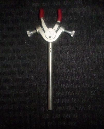 Chemglass 30mm small 3-prong dual adjustment extension clamp, cg-9210-04 for sale