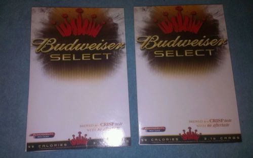 BUDWEISER SELECT POSTER SIGN - set of 2