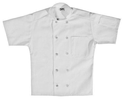 DayStar 900 Short Sleeve Chef Coat, White, ADULT XSmall