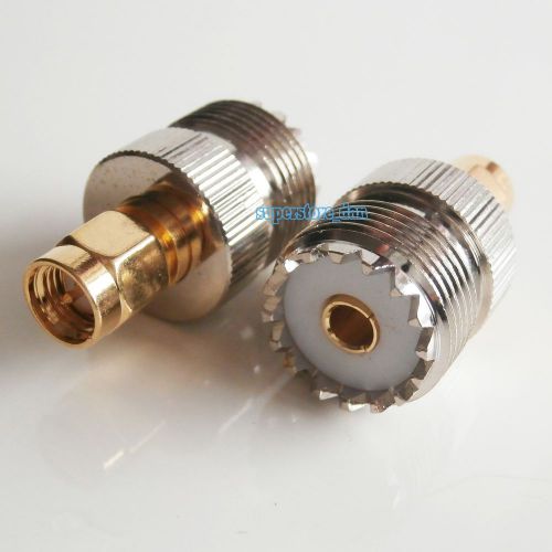 1pcs uhf female jack to sma male plug rf coaxial adapter connector for sale