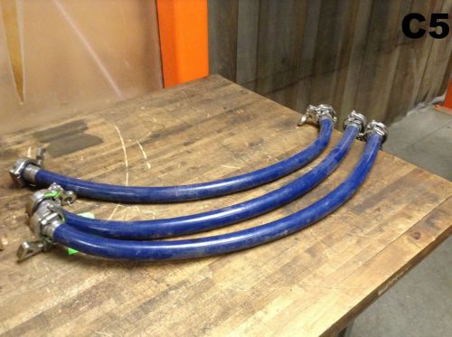 Lot of 3 Low Pressure 1&#034; Hose 36&#034; Long w/ Stainless Steel Clamps