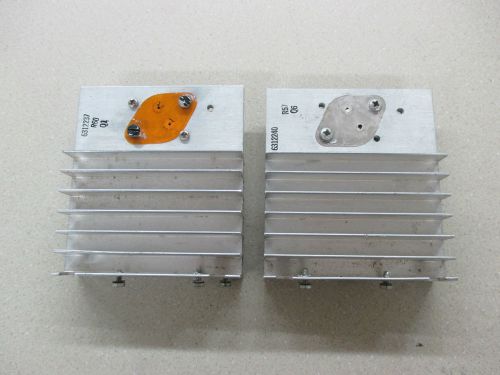 Two 3 1/2&#034; by 4&#034; Aluminum Heat Sinks with TO-3 Sockets
