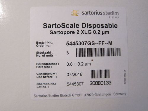 Sartorius Sartopore 2 XLG 0.2um Filter, 5445307GS; Box of 3