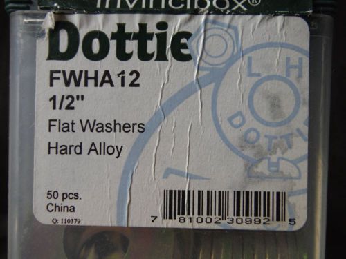 1/2&#034; Hard Alloy flat washers (50pcs) gold (Dottie FWHA12)