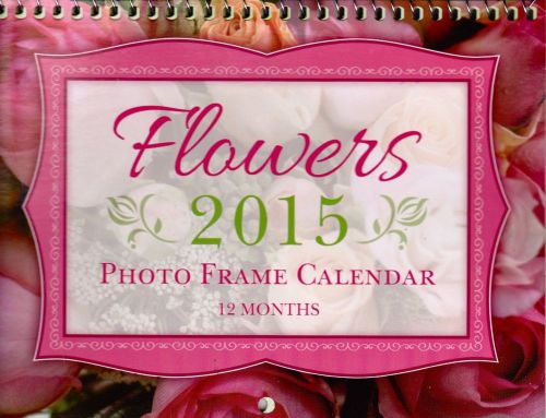 2015 Flowers Photo Frame Monthly Spiral-bound Calendar (Add Your Own Photos)