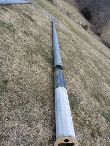 2 galvanized steel structural support collums/ flag pole / for sale