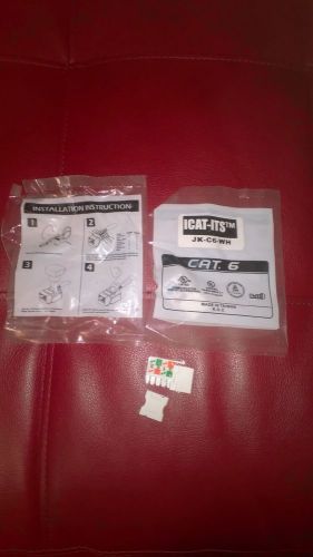 LOT of 25 iCATS-ITS Cat 6 JK-C6-WH Cat.6 Jack White
