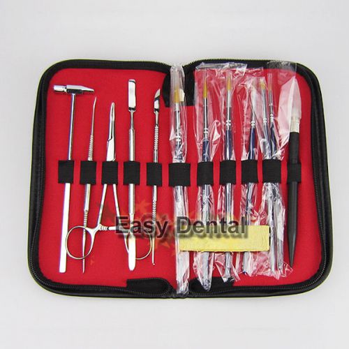 NEW 13pcs Dental Porcelain Ermine Brush Pen Set Dental Carving Hand Tools Set