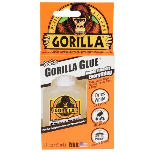 Gorilla glue white 237j 2 oz bottle, dries white and 2 times faster for sale
