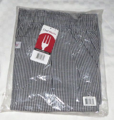 Chef Works Basic Baggy Checkered Chef Pants NBCP-000-M New in Package