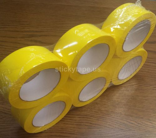 6 RLS - 2&#034; x 110 YRDS Yellow Carton Sealing Tape
