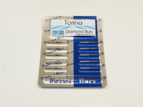 Dental Diamond Burs Conical Trunk Lab TF-20 FG Set /1 Pack 10 Pcs TORINO