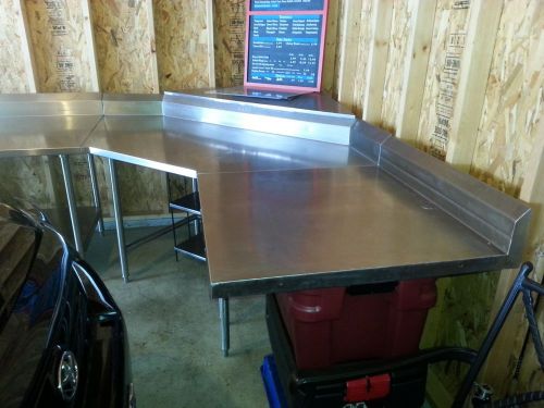 Stainless Steel Prep Table (Heavy Gauge Corner Sectional)