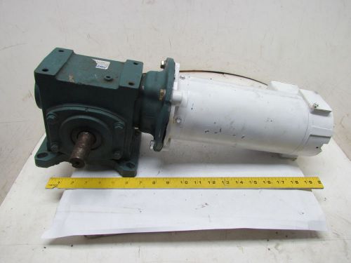 Baldor reliance cdpwd3330 40vdc motor 1/2hp w/tigear gearbox 60:1 dual output for sale