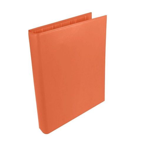 LUCRIN - Simple A4 binder - Smooth Cow Leather - Orange