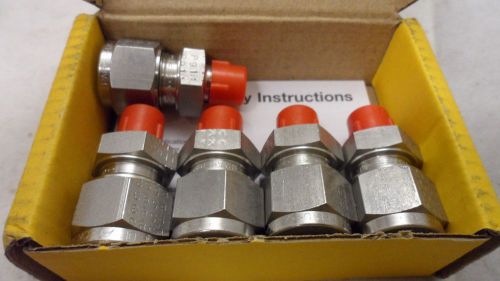 5 New Parker A-LOK Metric Male Connectors M10MSC1/8K-316 Stainless Steel Fitting