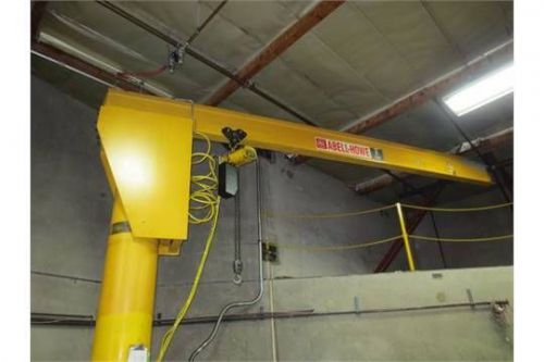 Abell-howe 2 ton 360* swivel floor mounted jib crane~ontario, calif.~ for sale