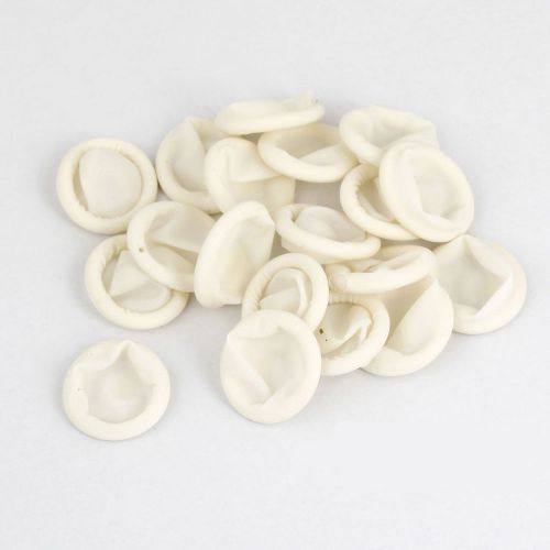 New practical white  20 pcs disposable anti static rubber latex finger cots off for sale