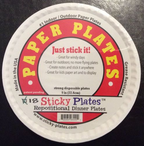 Post It (18) Dinner Paper Plates Sticky Plates Sticky Notes Sticker