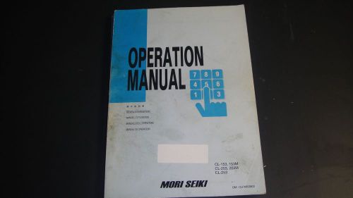 Mori Seiki Operation Manual CL
