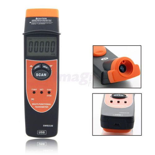 Digital recording tachometer tacho meter rpm record meter tester sm8238 for sale