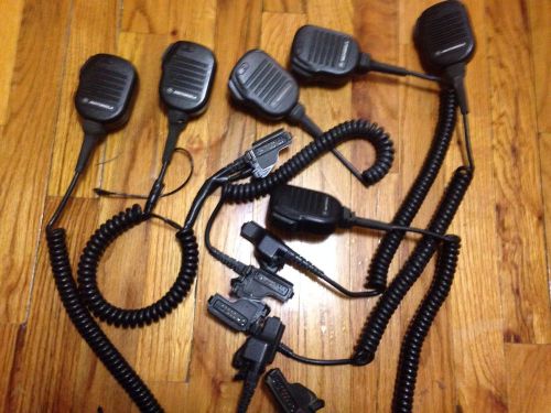 Lot of 6 motorola nmn6193c remote speaker microphone, radio mic, for 2-way for sale
