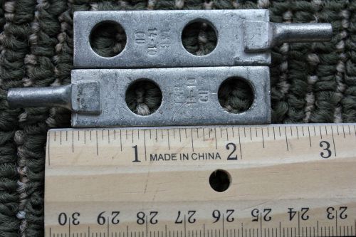 Set of 2 Thomas &amp; Betts T&amp;B Lugs 14-10 CU 2 hole tin coated copper lugs