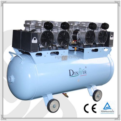 2 pcs dynair dental oil free silent air compressor da5004 ce fda approved dl010 for sale