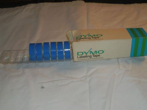 Dymo glossy BLUE Label Labeling Tape 6 Rolls