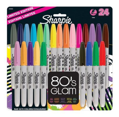 New sharpie 24 assorted colors permanent fine point tip markers marker pack for sale