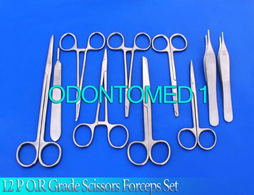 2 sets of 12 p scissors forceps hemostats needle holder for sale