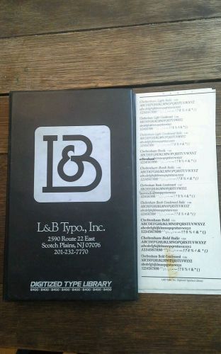 L &amp; B Type, inc circa 1960 nj hc Type face book