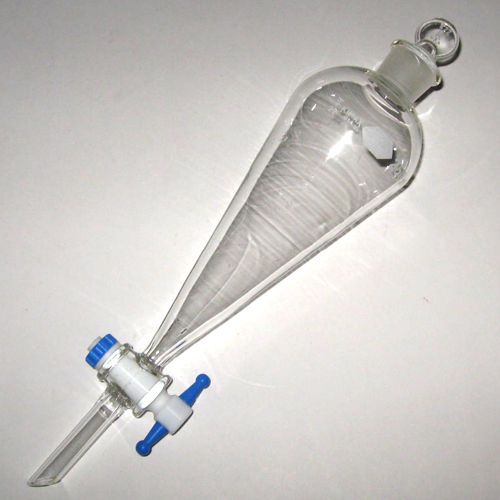 $180 value 250 ml kimble-chase kimax separatory funnel with teflon plug stopcock for sale