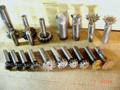 Assorted woodruff/keyway cutters - (all different diameters) 19 cutters for sale
