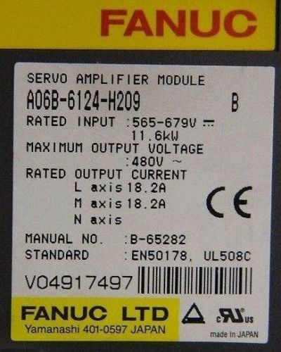 FANUC A06B-6124-H209 SERVO AMP w/ 6M WARRANTY CORE CREDIT AVAILABLE