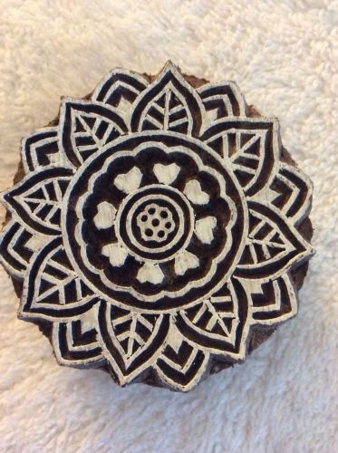 Wooden Indian Textile Printing Blocks Mehndi Mandala