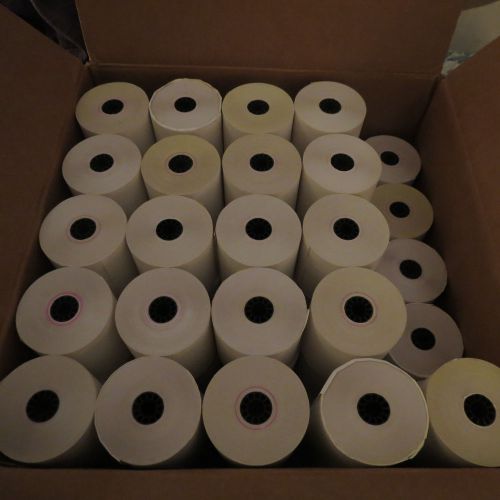 46 Rolls Carbonless 2 Ply POS Credit Card Register Receipt Paper 3&#034; wide