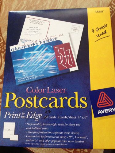 Avery Color Laser Postcards 5889 - 36 sheets - 72 cards