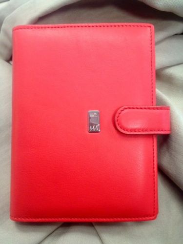 Piquardo 3.6.5 Red Italian Leather Pocket Organizer (Filofax Inserts Included)