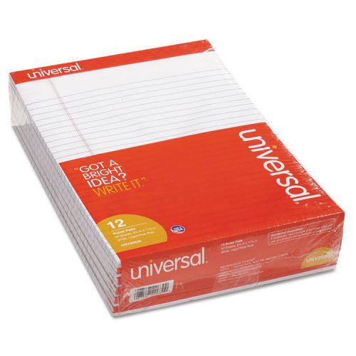 White Legal Pads Perforated Edge 50 Sheet Pack of 12
