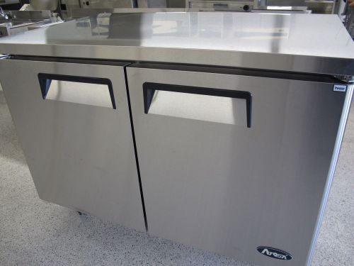 New 60&#034; 2 door undercounter worktop freezer with casters free shipping in 24hrs for sale