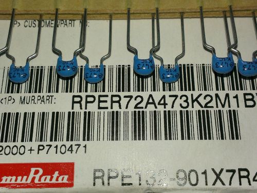 [200 pcs] murata 47nf/100v 10% leaded multilayer ceramic capacitor x7r pitch-5mm for sale