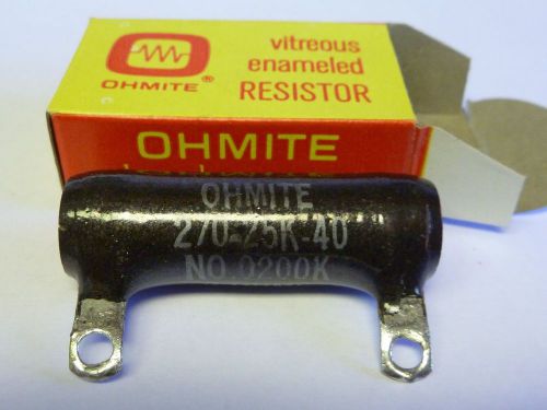 Ohmite 2-Ohm, 25-Watt Resistor Stock No. 0200K Vitreous Enamel New