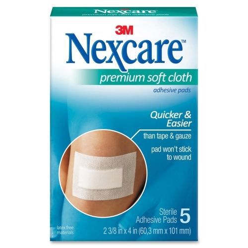 Nexcare soft cloth premium guaze pad - 3 ply -2.38&#034;x3&#034; - 5/pk -white - mmmh3564 for sale