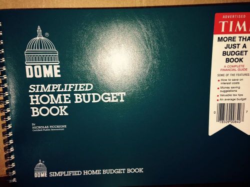 Dome Monthly Budget Book (no. 840)  Wire Bound,Brand New with Year End Recap