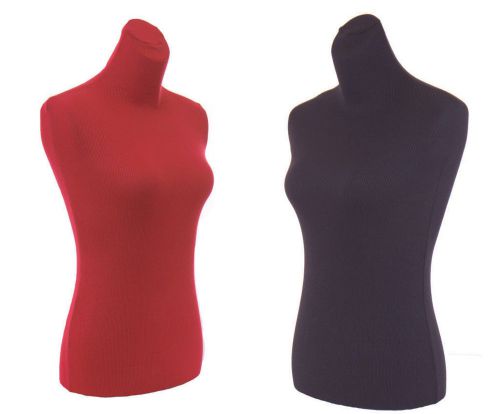 Mannequin torso cover Lot of 2 Black &amp; Red NEW
