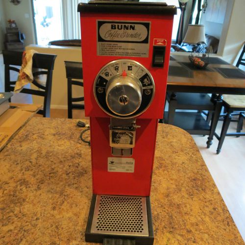 Bunn g1 red commercial gourmet coffee grinder bunn-o-matic for sale