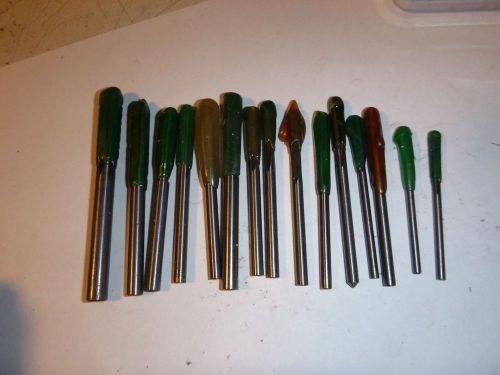 15 assorted straight flute solid carbide reamers- resharpened - lot 1 for sale